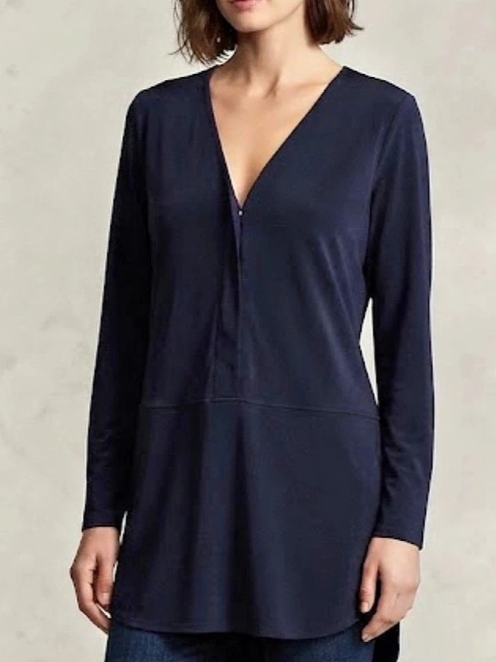 Lauren Ralph Lauren Long Sleeve Tunic in Navy Blue Size Medium